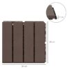4251774950381-5 Outsunny 9er Set Terassenfliesen Balkon 30x30 cm Garten – Klickfliese Bodenbelag Innen Außen Kunststoff Braun