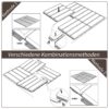 4251774950381-8 Outsunny 9er Set Terassenfliesen Balkon 30x30 cm Garten – Klickfliese Bodenbelag Innen Außen Kunststoff Braun