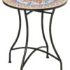 Outsunny Gartentisch bunt Keramik H/D: ca. 71x60 cm