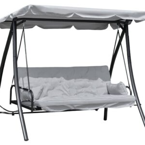 Outsunny Hollywoodschaukel grau Metall B/H/L: ca. 114x170x209 cm