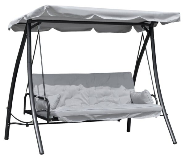 Outsunny Hollywoodschaukel grau Metall B/H/L: ca. 114x170x209 cm