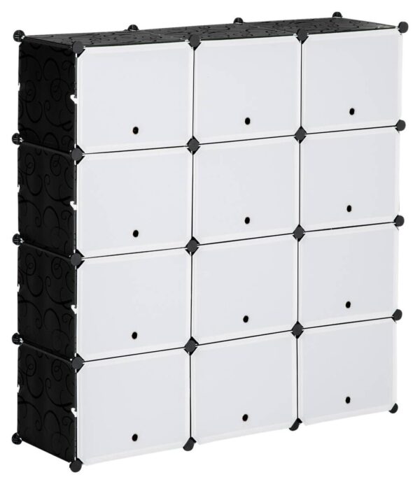 HOMCOM Regal schwarz Polypropylen B/H/L: ca. 32x125x125 cm HOMCOM Regal schwarz Polypropylen B/H/L: ca. 32x125x125 cm