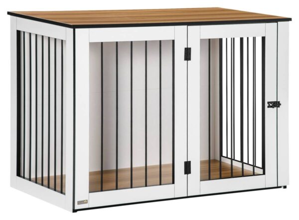 PawHut Hundekäfig weiß Spanplatte B/H/L: ca. 60x76x106 cm PawHut Hundekäfig weiß Spanplatte B/H/L: ca. 60x76x106 cm