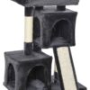 PawHut Kratzbaum dunkelgrau Spanplatte B/H/L: ca. 39x83x59 cm