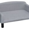 PawHut Hundesofa hellgrau Polyester B/H/L: ca. 82x36x54 cm