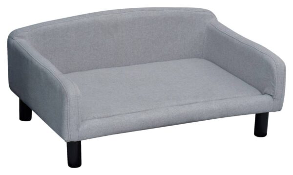 PawHut Hundesofa hellgrau Polyester B/H/L: ca. 82x36x54 cm
