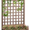 Outsunny Pflanzkasten braun Holz B/H/L: ca. 28x120x64 cm