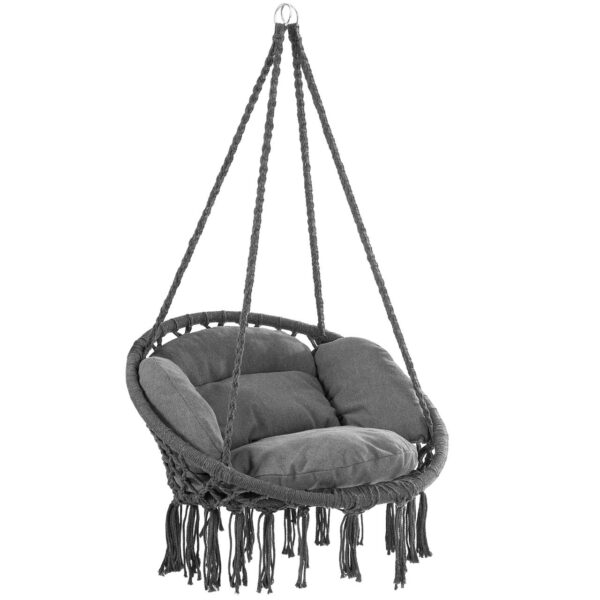 Casaria Detex Hängesessel Anthrazit 80x60x140cm