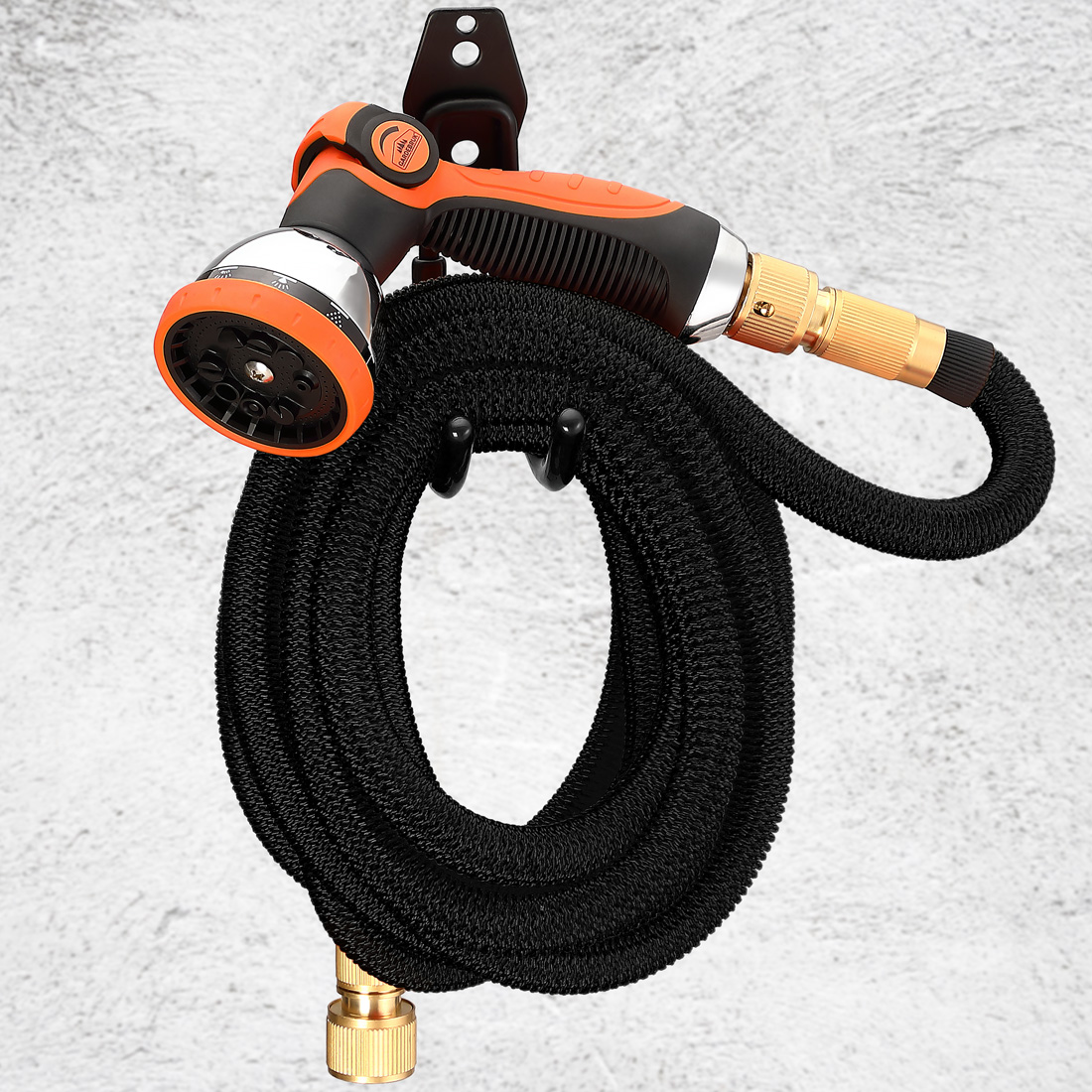Casaria Gardebruk Gartenschlauch Schwarz 15m flexibel