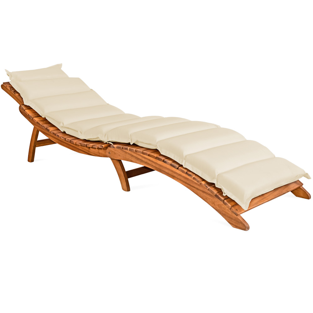Detex Auflage Sonnenliege Creme 183x56x7cm