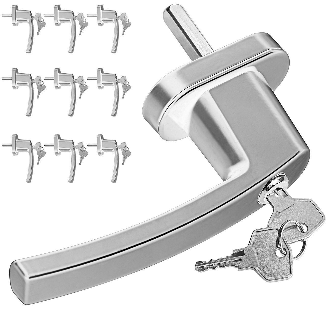 monzana monzana Fenstergriff 2er – Set Silber abschließbar