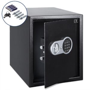 Casaria monzana Elektrischer Tresor Schwarz 35x40x40cm inkl. Licht
