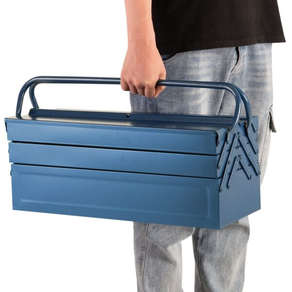 Casaria monzana Stahl Werkzeugkoffer Blau 53x20x20cm
