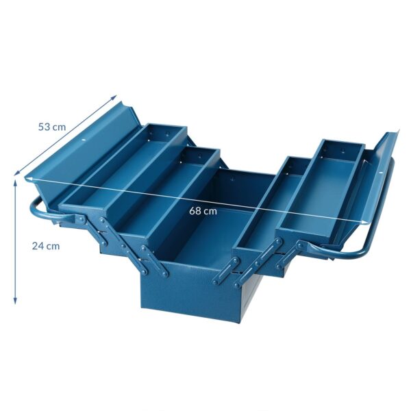 Casaria monzana Stahl Werkzeugkoffer Blau 53x20x20cm