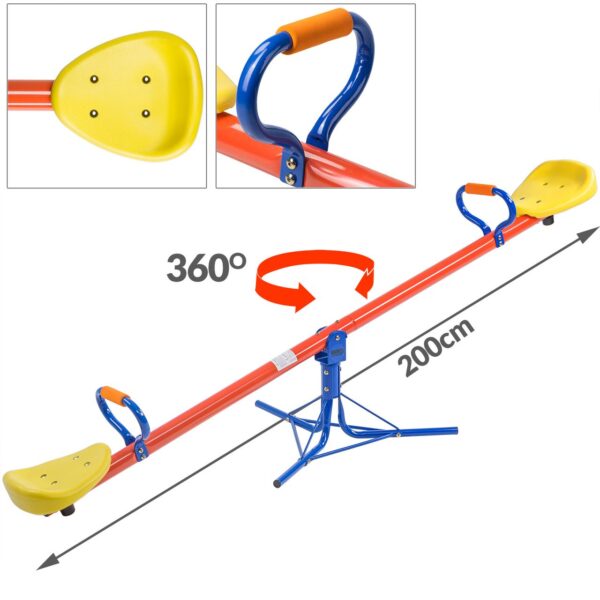Spielwerk Gartenwippe 200x67x70cm – 360° drehbar – 70cm Höhe max. 70kg