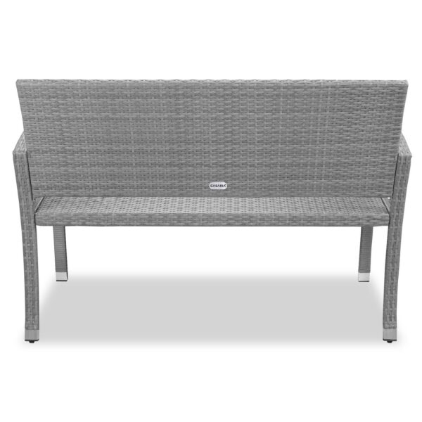 4251779127290-3 Casaria Gartenbank Polyrattan 122x90x55cm grau