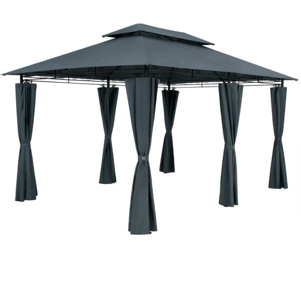 Casaria Pavillon Topas Anthrazit 3x4m UV – Schutz 50+