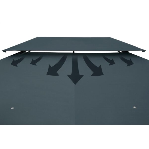 Casaria Pavillon Topas Anthrazit 3x4m UV – Schutz 50+