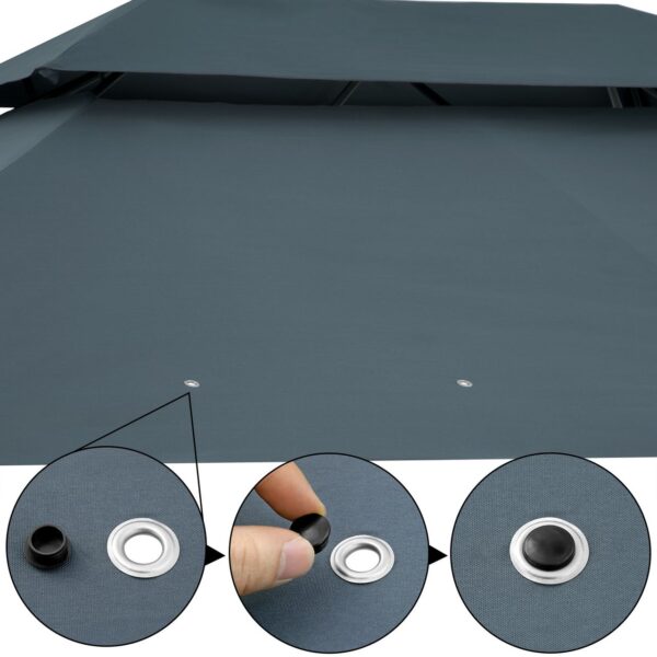 Casaria Pavillon Topas Anthrazit 3x4m UV – Schutz 50+