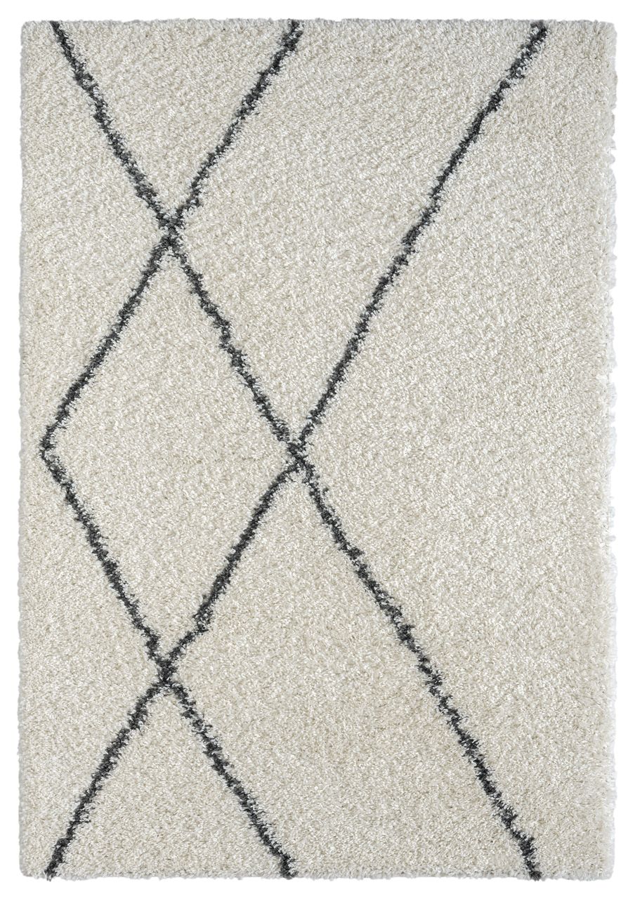 MyFlair Teppich Laure, 160cm x 230cm, farbe Weiß, rechteckig, florhöhe 37mm