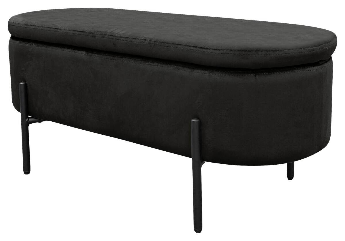 Bank NOVA schwarz Metall B/H/T: ca. 95x42x37,5 cm