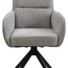 Stuhl TINO, 2er-Set schwarz grau Metall Microfaser B/H/T: ca. 62x94x70 cm
