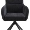 Stuhl TINO, 2er-Set schwarz Metall Microfaser B/H/T: ca. 62x94x70 cm