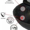 4252021356208-3 Cheffinger Wokpfanne mit Deckel Ø 28 cm – Marmor – Antihaft, Induktion