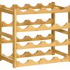 HOMCOM Weinregal natur Bambus B/H/L: ca. 23,5x43x38 cm