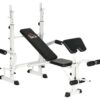 HOMCOM Hantelbank weiß Stahl B/H/L: ca. 134x136x180 cm