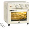 HOMCOM Küchengerät 800-152V90CW cremeweiß Edelstahl B/H/L: ca. 37,7x36x34,5 cm