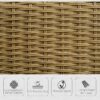 4255633515742-4 Outsunny Rattan Schaukelstuhl, Schaukelsessel mit Kissen für Balkon, Garten