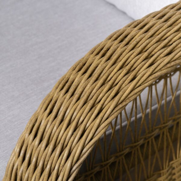 4255633515742-7 Outsunny Rattan Schaukelstuhl, Schaukelsessel mit Kissen für Balkon, Garten