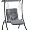Outsunny Hollywoodschaukel dunkelgrau Stoff B/H/L: ca. 145x169x108 cm