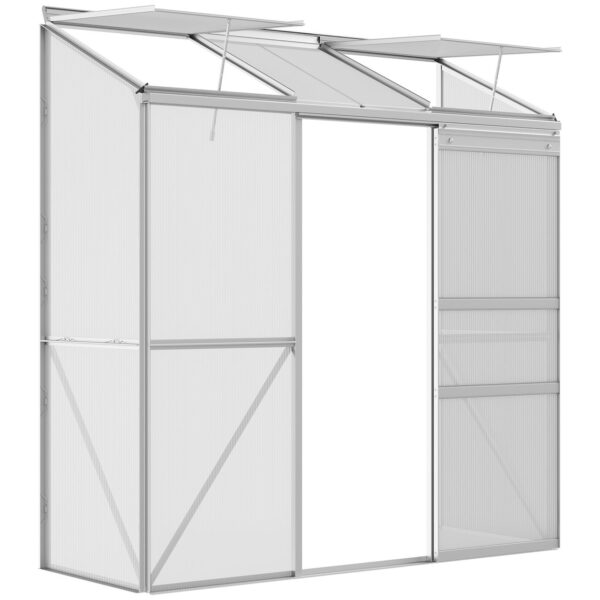 4255633520470-1 Outsunny Gewächshaus Treibhaus mit Schiebetür