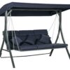 Outsunny Hollywoodschaukel dunkelblau Polyester B/H/L: ca. 118x168x198 cm