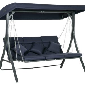 Outsunny Hollywoodschaukel dunkelblau Polyester B/H/L: ca. 118x168x198 cm
