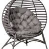 Outsunny Gartenstuhl sand Stahl B/H/L: ca. 75x139x118 cm