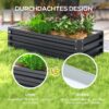Outsunny Hochbeet Stahl, Pflanzkasten, Rostfrei Blumenkasten mit Offenem Boden