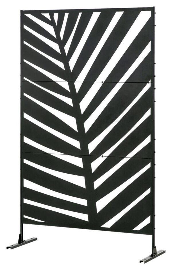 Outsunny Sichtschutz schwarz Stahl B/H/L: ca. 45x198x122 cm Outsunny Sichtschutz schwarz Stahl B/H/L: ca. 45x198x122 cm