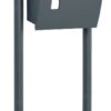HOMCOM Briefkasten dunkelgrau B/H/L: ca. 15x44x114 cm