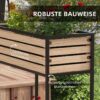 Outsunny Hochbeet aus Holz, 2 – Stufiger Blumenkasten mit Ablage, Innenvlies