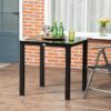 4255633550569-2 Outsunny Gartentisch Esstisch für Garten Balkontisch für 4 Personen Schwarz