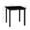 4255633550569-3 Outsunny Gartentisch Esstisch für Garten Balkontisch für 4 Personen Schwarz
