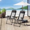 4255633550927-2 Outsunny 2er – Set Klappstuhl klappbarer Gartenstuhl mit verstellbarer Rückenlehne