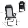 4255633550927-3 Outsunny 2er – Set Klappstuhl klappbarer Gartenstuhl mit verstellbarer Rückenlehne