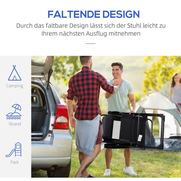 4255633550927-4 Outsunny 2er – Set Klappstuhl klappbarer Gartenstuhl mit verstellbarer Rückenlehne