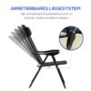 4255633550927-5 Outsunny 2er – Set Klappstuhl klappbarer Gartenstuhl mit verstellbarer Rückenlehne