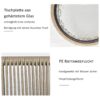 4255633551061-5 Outsunny 3 – tlg. Rattan Gartenmöbel – Set, Sitzgarnitur mit 2 Stühle, Beistelltisch