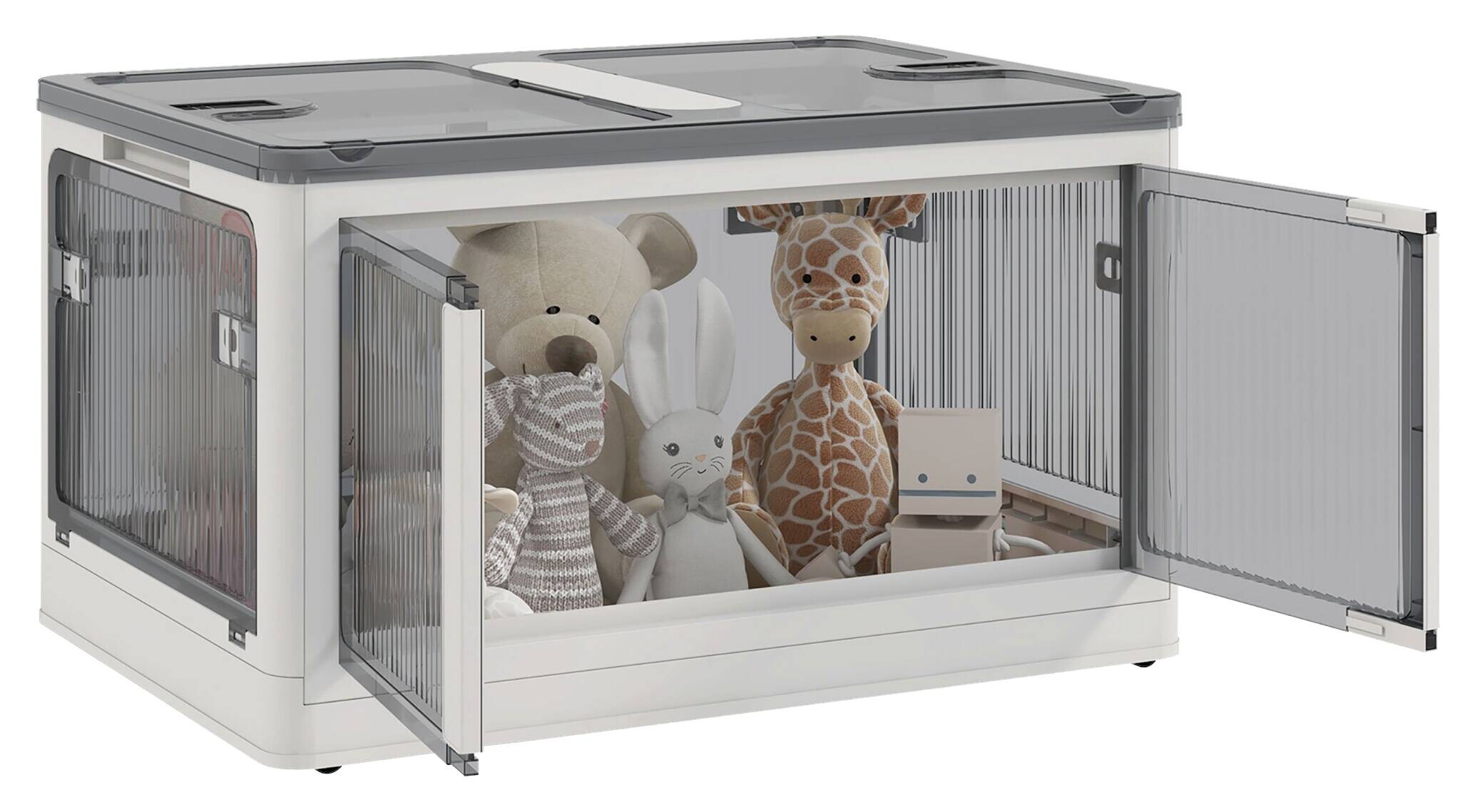 HOMCOM Aufbewahrungsbox weiß B/H/L: ca. 42x60x34 cm